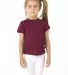 Los Angeles Apparel TR2001 KIDS TRIBLEND S/S TEE in Tri-cranberry front view
