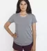 Los Angeles Apparel TR3001 S/S Tri Blend Tee 3.8 o in Athletic grey front view