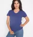 Los Angeles Apparel TR3001 S/S Tri Blend Tee 3.8 o in Tri-indigo front view