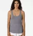 Los Angeles Apparel TR3008 Tri Blend Racerback Tan in Athletic grey front view