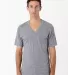 Los Angeles Apparel TR61 S/S Tri Blend V-Neck 3.7o in Athletic grey front view