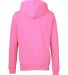J America 8730 Pigment-Dyed Fleece Hooded Sweatshi in Paradise pink back view