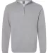 J America 8717 Heavyweight Fleece Quarter-Zip Swea in Oxford front view