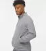 J America 8717 Heavyweight Fleece Quarter-Zip Swea in Oxford side view