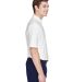 8413 UltraClub® Adult Cool & Dry Elite Tonal Stri in White side view