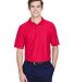 8413 UltraClub® Adult Cool & Dry Elite Tonal Stri in Red front view