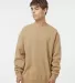 Independent Trading IND3000 Heavyweight Crewneck S in Sandstone front view