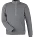 J America 8732 Pigment-Dyed Fleece Quarter-Zip Pul in Lead front view