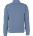 J America 8732 Pigment-Dyed Fleece Quarter-Zip Pul in Denim back view