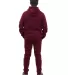 Stilo Apparel 211119HJCR Matching Sweat Set Wholes in Claret Red back view