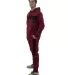 Stilo Apparel 211119HJCR Matching Sweat Set Wholes in Claret Red side view