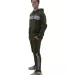 Stilo Apparel 211119HJAG Matching Sweat Set Wholes in Army Green side view