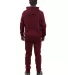 Stilo Apparel 21928HJCR Matching Sweat Set Wholesa in Claret red back view
