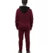 Stilo Apparel 211120HJCR Matching Sweat Set Wholes in Claret red back view