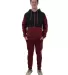 Stilo Apparel 211120HJCR Matching Sweat Set Wholes in Claret red front view