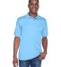 8425 UltraClub® Men's Cool & Dry Sport Performanc in Columbia blue front view