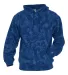 Badger Sportswear 1275 Tie-Dyed Triblend Hooded Sw in Royal tie-dye front view