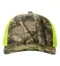 Richardson Hats 112PFP Printed Five-Panel Trucker  in Realtree edge/ neon yellow front view