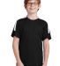 Sport Tek YST100 Sport-Tek<sup></sup> Youth Compet in Blk/white front view