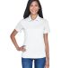 8445L UltraClub Ladies' Cool & Dry Stain-Release P in White front view
