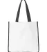 Liberty Bags PSB1516 Sublimation Medium Tote Bag in White/ black back view
