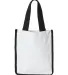 Liberty Bags PSB810 Sublimation Small Tote Bag in White/ black back view
