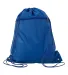 Q-Tees Q135200 Polyester Cinchpack in Royal front view