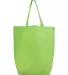 Q-Tees Q1251 Non-Woven Gusset Bottom Tote in Lime green back view