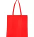 Q-Tees Q126300 Non-Woven Tote Bag in Red back view