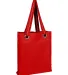 Q-Tees Q1630 Large Grommet Tote in Red front view