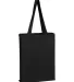 Q-Tees Q800GS Canvas Gusset Promotional Tote in Black front view