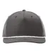 Richardson Hats 258 Braided Performance Cap in Dark grey/ white front view