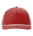 Richardson Hats 258 Braided Performance Cap in Red/ white front view