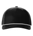 Richardson Hats 112FPR Rope Trucker Cap in Black/ white front view