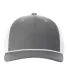 Richardson Hats 112FPR Rope Trucker Cap in Heather grey/ white front view