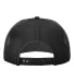 Richardson Hats 112WF Oil Cloth Trucker Cap in Charcoal/ black back view