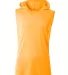 A4 Apparel NB3410 Youth Sleeveless Hooded T-Shirt in Safety orange front view