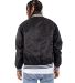 Shaka Wear Retail SHVBJ Men's Varsity Bomber Jacke in Black back view