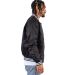 Shaka Wear Retail SHVBJ Men's Varsity Bomber Jacke in Black side view