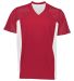 Augusta Sportswear 264 Reversible Flag Football Je in Scarlet/ white front view