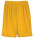 Augusta Sportswear 1850 Modified 7" Mesh Shorts in Gold front view