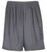 Augusta Sportswear 1850 Modified 7" Mesh Shorts in Graphite front view