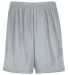 Augusta Sportswear 1850 Modified 7" Mesh Shorts in Silver front view