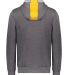 Augusta Sportswear 6866 Youth Eco Revive™ Three- in Gold/ carbon heather back view