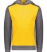 Augusta Sportswear 6866 Youth Eco Revive™ Three- in Gold/ carbon heather front view