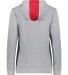 Augusta Sportswear 6867 Women's Eco Revive™ Thre in Scarlet/ grey heather back view