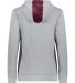 Augusta Sportswear 6901 Women's Eco Revive™ Thre in Maroon/ grey heather back view