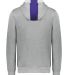 Augusta Sportswear 6899 Eco Revive™ Three-Season in Purple/ grey heather back view