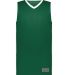 Augusta Sportswear 6887 Youth Match-Up Basketball  in Dark green/ white front view
