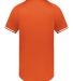 Augusta Sportswear 6906 Youth Cutter Henley Jersey in Orange/ white back view